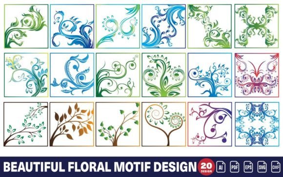 Beautiful Floral Motif Design Collection