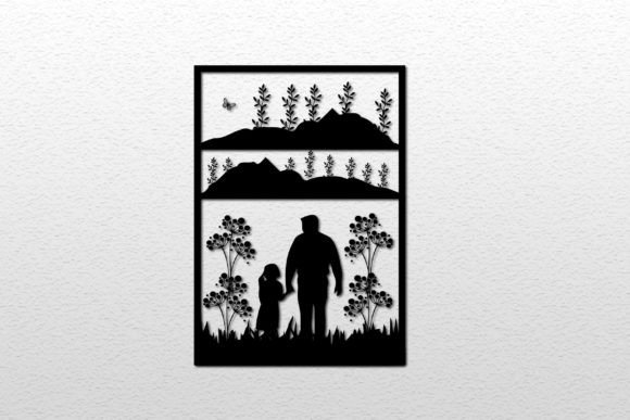 Father Day Floral Garden with Mountain