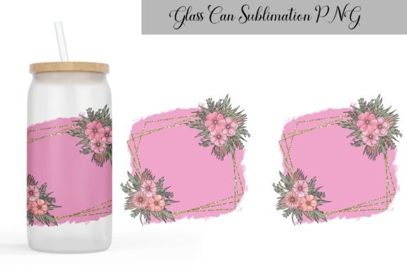 Floral Can Glass