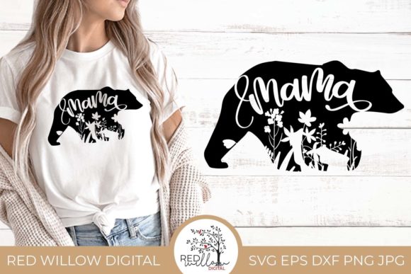 Floral Mama Bear Cut File