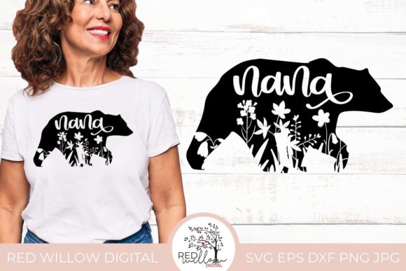 Floral Nana Bear Design