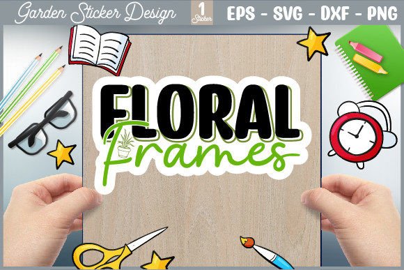 Garden Stickers Design Floral Frames