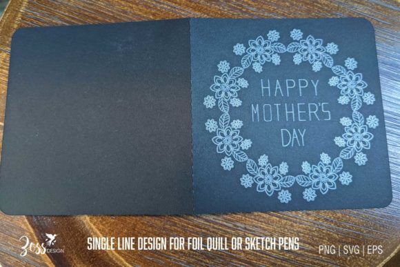Happy Mother’s Day Single Line Design SVG