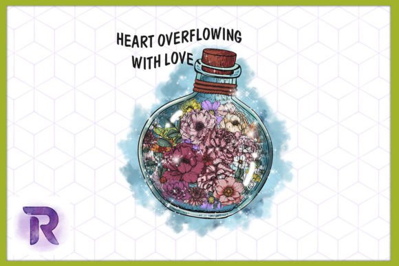 Heart Overflowing with Love Floral PNG