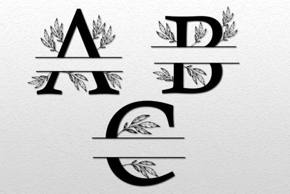 Split Floral Wildflower Letter Alphabet