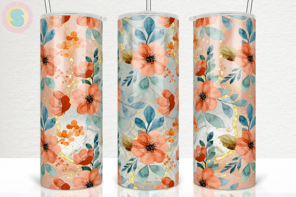 Watercolor Floral 20 Oz Tumble Wrap